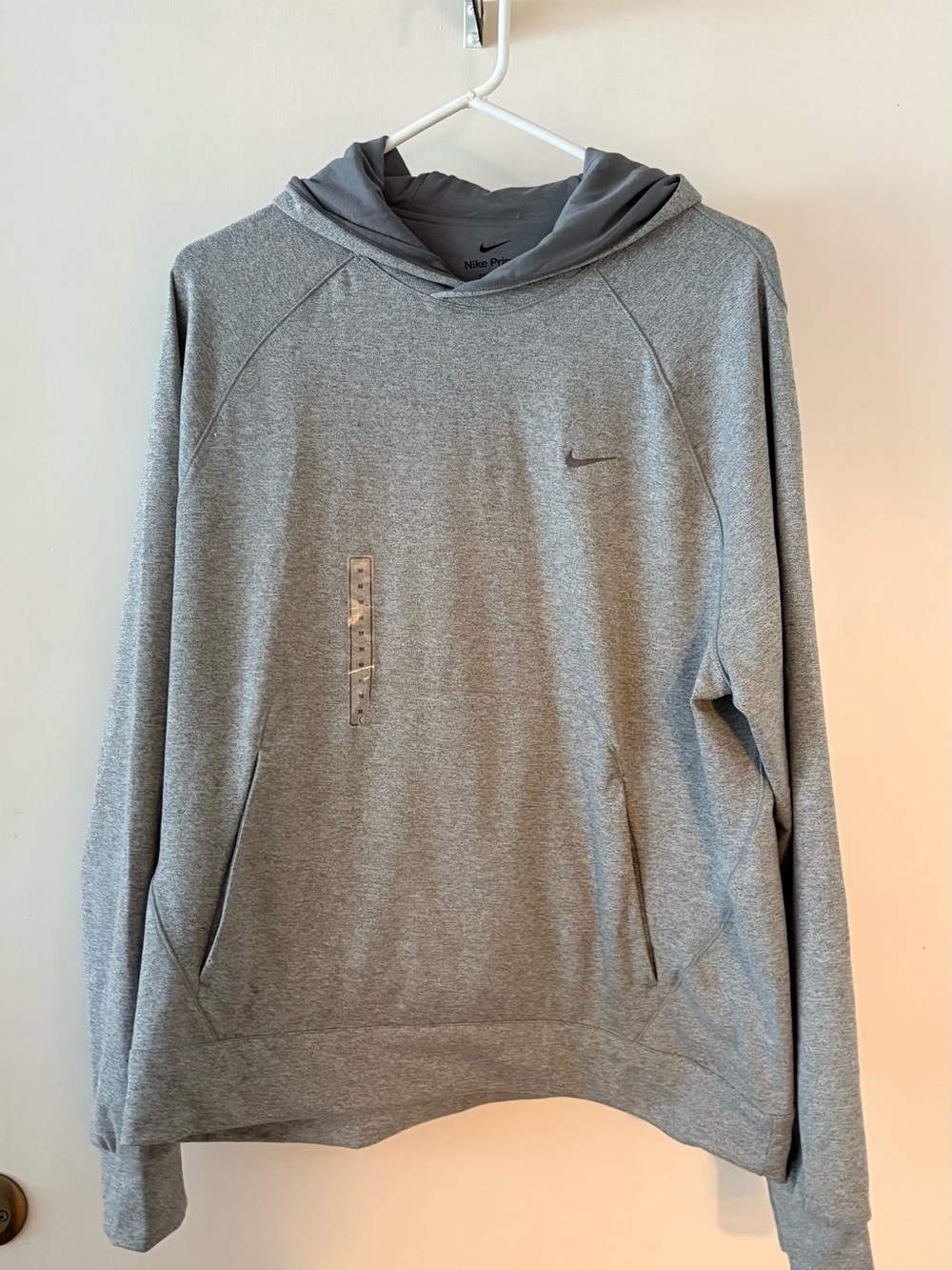 Nike NWT- grey hooded dri fit primary nanoknit UV - size medium